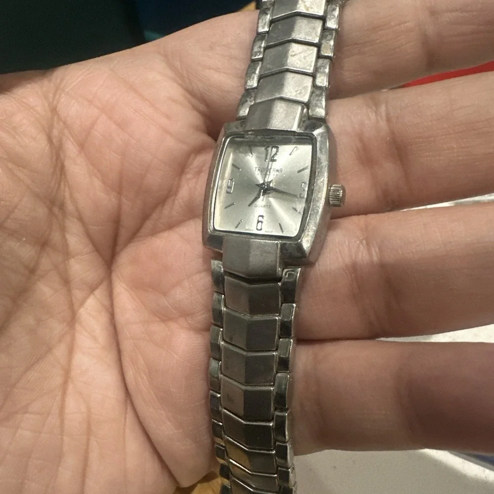 Vintage‎ Working Tropicana Express Silver Ladies Watch New Battery 21mm Fit 7.5